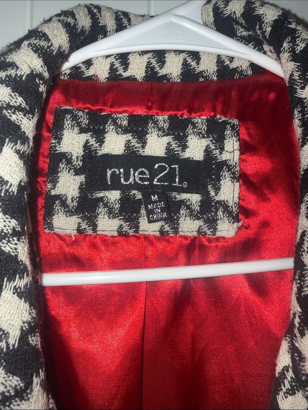 Rue 21 Houndstooth Peacoat size M - Picture 2 of 6